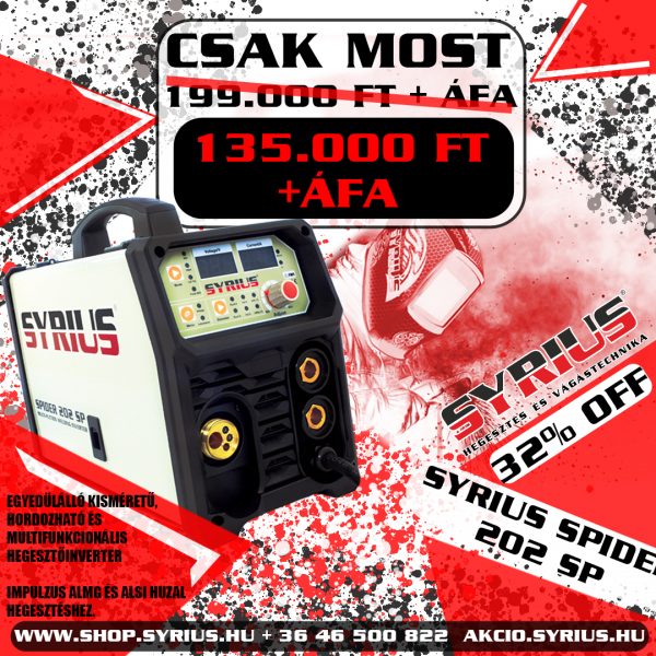 SYRIUS SPIDER 202 SP hegesztőinverter 1