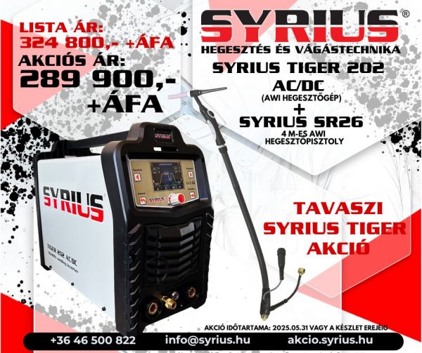 SYRIUS TIGER 202 AC/DC PULSE AKCIÓS 1
