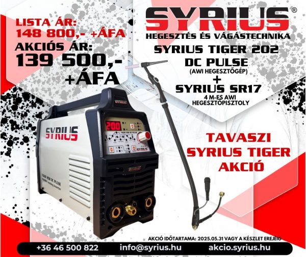 SYRIUS TIGER 202 DC PULSE AKCIÓS 1