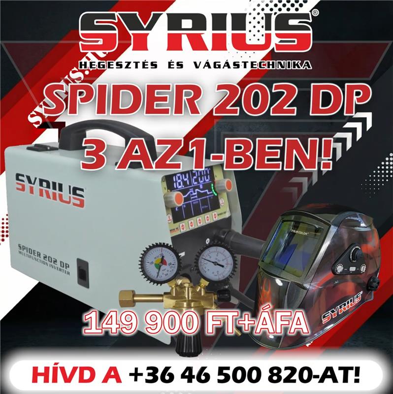 37627 SYRIUS SPIDER 202 DP hegesztő AKCIÓS 1
