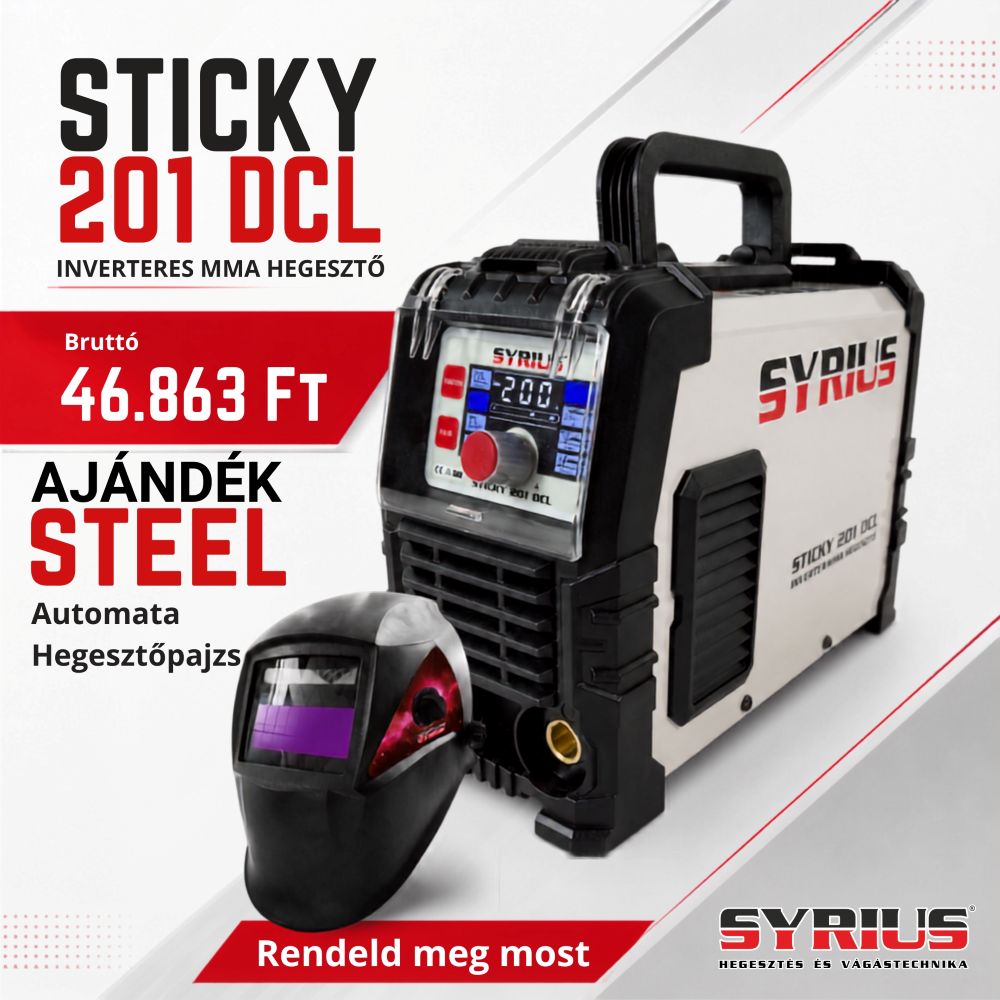 37589 SYRIUS STICKY 201 DCL hegesztőinverter 1