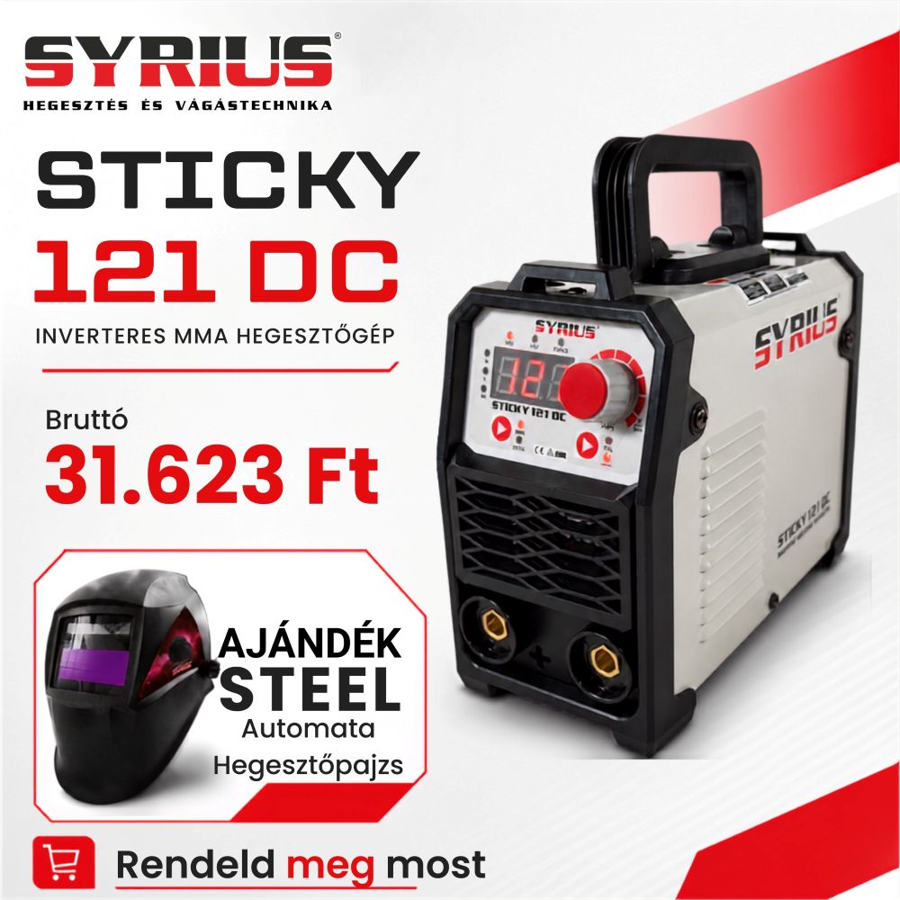 36987 SYRIUS STICKY 121 DC hegesztőinverter 1